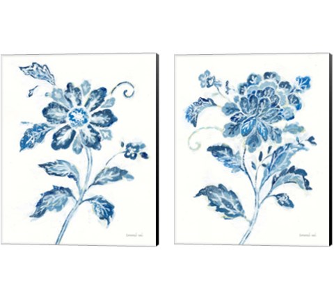Exotic Elegance Floral 2 Piece Canvas Print Set by Danhui Nai