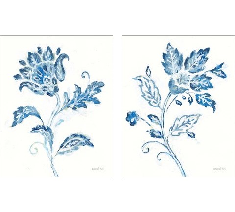 Exotic Elegance Floral 2 Piece Art Print Set by Danhui Nai