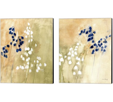 Floral with Bluebells and Snowdrops 2 Piece Canvas Print Set by Janel Bragg