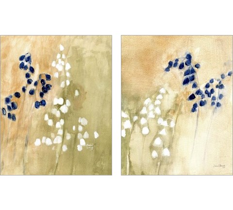 Floral with Bluebells and Snowdrops 2 Piece Art Print Set by Janel Bragg