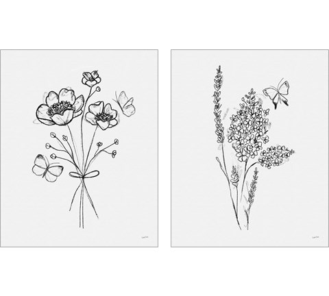 Among Wildflowers 2 Piece Art Print Set by Leah York