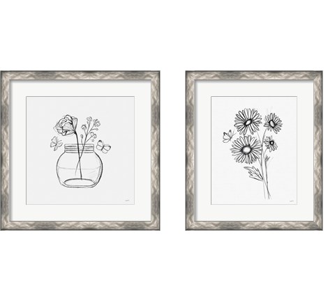 Among Wildflowers 2 Piece Framed Art Print Set by Leah York