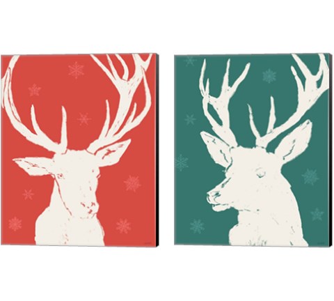 Seasonal Shades 2 Piece Canvas Print Set by Anne Tavoletti