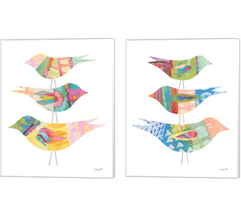 Spring Birds 2 Piece Canvas Print Set by Courtney Prahl