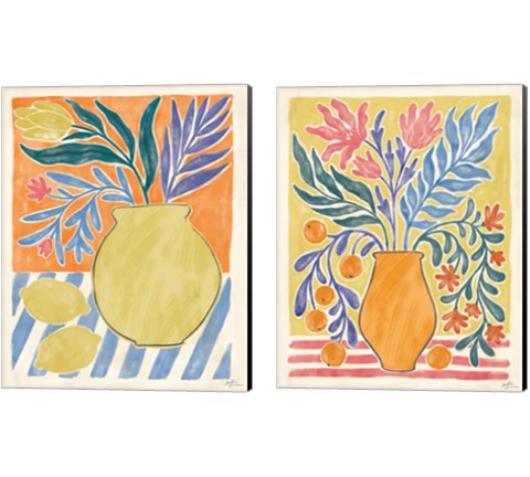 Cyprus Still Life 2 Piece Canvas Print Set by Janelle Penner