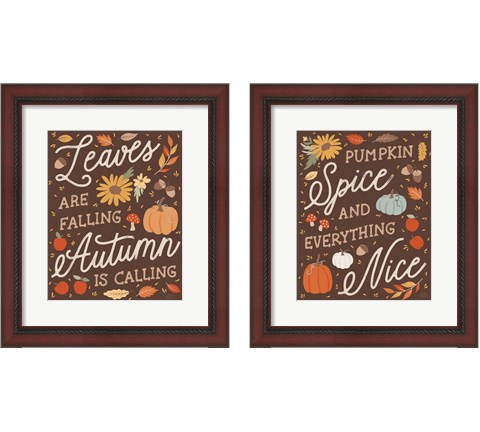 Harvest Wishes 2 Piece Framed Art Print Set by Laura Marshall