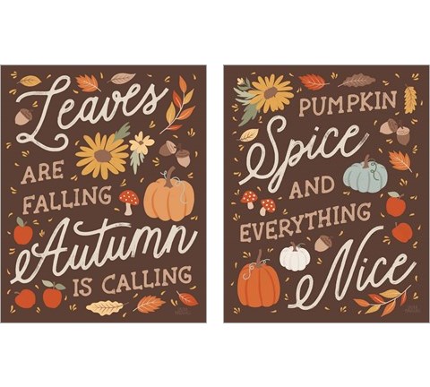 Harvest Wishes 2 Piece Art Print Set by Laura Marshall
