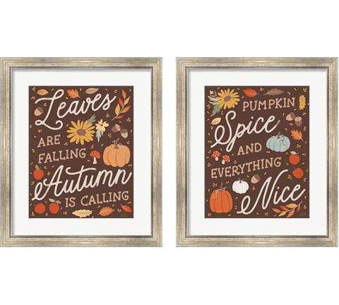 Harvest Wishes 2 Piece Framed Art Print Set by Laura Marshall