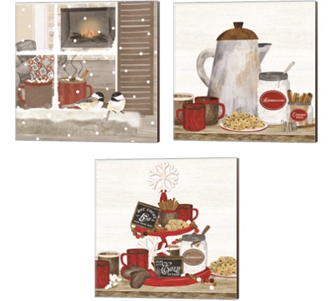 Hot Chocolate Season 3 Piece Canvas Print Set by Tara Reed