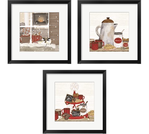 Hot Chocolate Season 3 Piece Framed Art Print Set by Tara Reed