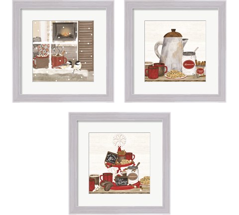 Hot Chocolate Season 3 Piece Framed Art Print Set by Tara Reed