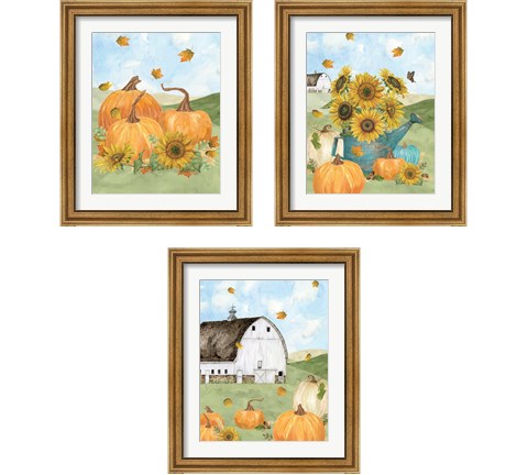 Fall Sunshine 3 Piece Framed Art Print Set by Tara Reed