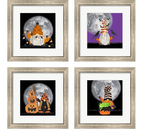 Gnomes of Halloween 4 Piece Framed Art Print Set by Tara Reed