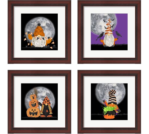 Gnomes of Halloween 4 Piece Framed Art Print Set by Tara Reed