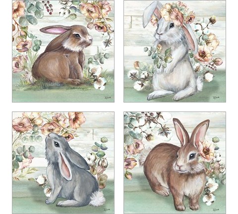 Farmhouse Bunny 4 Piece Art Print Set by Tre Sorelle Studios