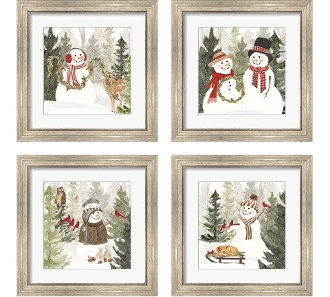Christmas in the Woods 4 Piece Framed Art Print Set by Tara Reed