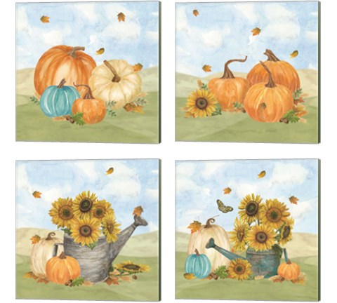 Fall Sunshine 4 Piece Canvas Print Set by Tara Reed