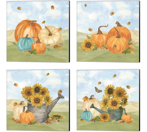 Fall Sunshine 4 Piece Canvas Print Set by Tara Reed
