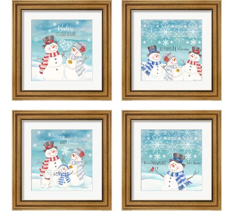Snow Lace 4 Piece Framed Art Print Set by Cynthia Coulter
