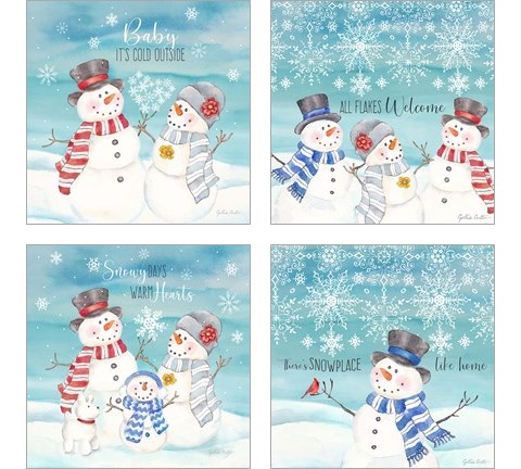 Snow Lace 4 Piece Art Print Set by Cynthia Coulter