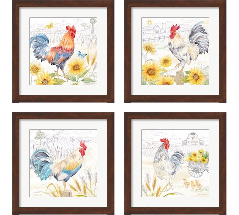 Good Morning Sunshine 4 Piece Framed Art Print Set by Cynthia Coulter