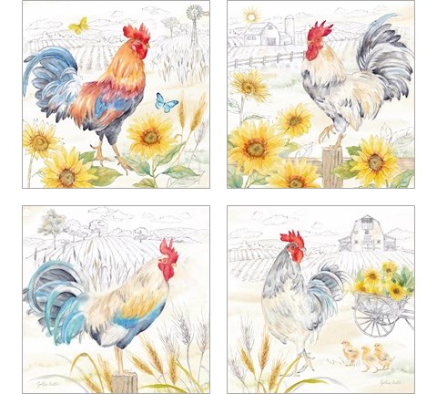 Good Morning Sunshine 4 Piece Art Print Set by Cynthia Coulter