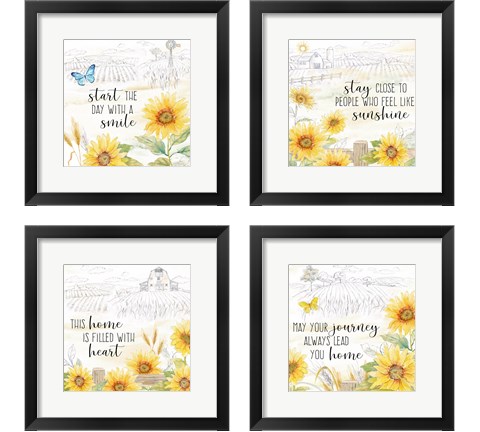 Good Morning Sunshine 4 Piece Framed Art Print Set by Cynthia Coulter
