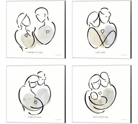 Lines of Life 4 Piece Canvas Print Set by Lisa Audit