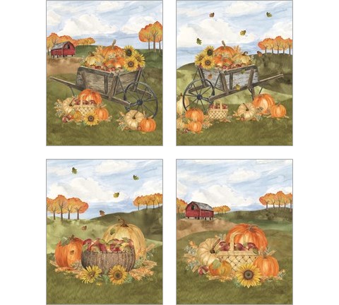 Harvest Season 4 Piece Art Print Set by Tara Reed