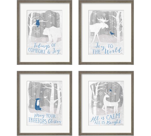 Woodland Wishes 4 Piece Framed Art Print Set by Laura Marshall