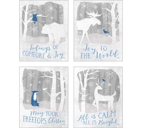 Woodland Wishes 4 Piece Art Print Set by Laura Marshall