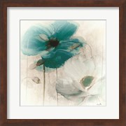 Teal Poppies I