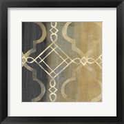 Abstract Waves Black/Gold Tiles IV