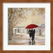 Romantic Paris III Red Umbrella