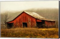 Framed Skylight Barn in the Fog