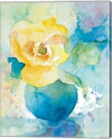 Framed 'Abstract Vase of Flowers I' border=