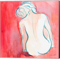 Framed Female Watercolor Figure I