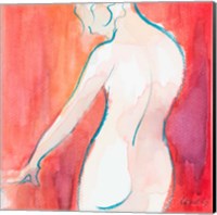 Framed 'Female Watercolor Figure II' border=