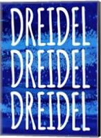Framed Dreidel Blue Chant