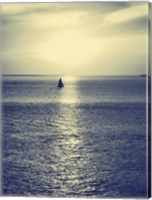 Framed Sailboat at Blue Sunset