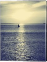Framed Sailboat at Blue Sunset