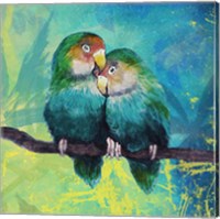 Framed Tropical Birds in Love I