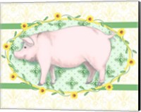 Framed 'Piggy Wiggy I' border=