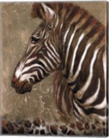 Framed Brown Zebra