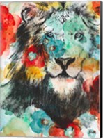 Framed Vibrant Lion
