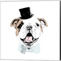 Framed Top Hat Dog