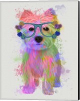 Framed West Highland Terrier Rainbow Splash