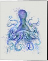 Framed Octopus Rainbow Splash Blue