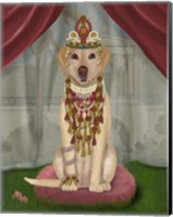 Framed Yellow Labrador and Tiara, Full