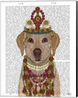 Framed Yellow Labrador and Tiara, Portrait